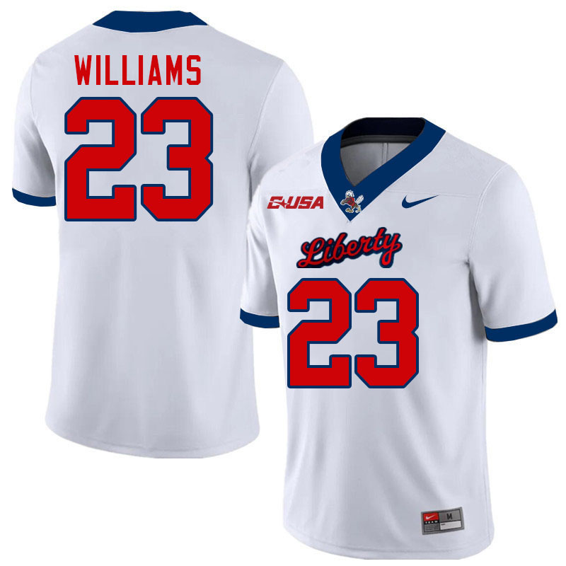 Liberty Flames #23 Caden Williams College Football Jerseys Stitched-White